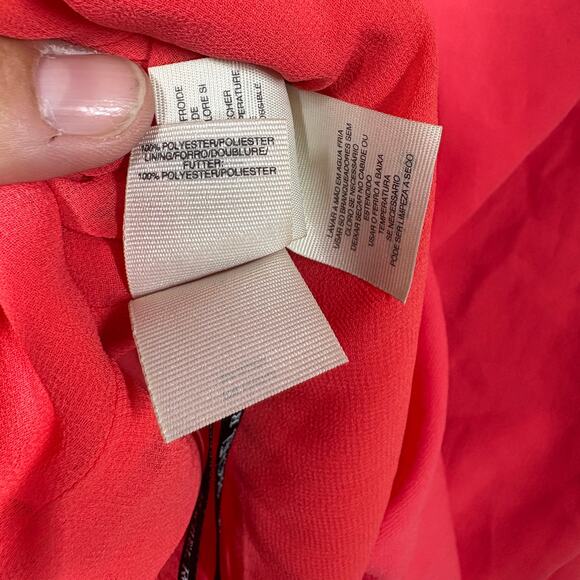 RACHEL Rachel Roy 12 Asymmetrical Ruffle Trapeze Mini Dress Pink Cold Shoulder - Picture 10 of 10